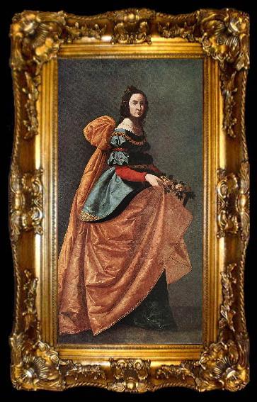 framed  Francisco de Zurbaran St Casilda of Burgos, ta009-2